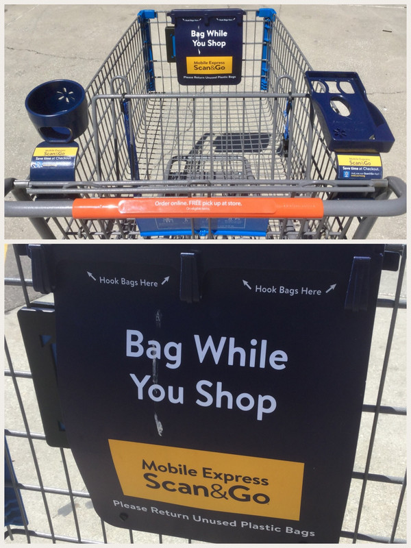 Technological Shopping Cart at Walmart 