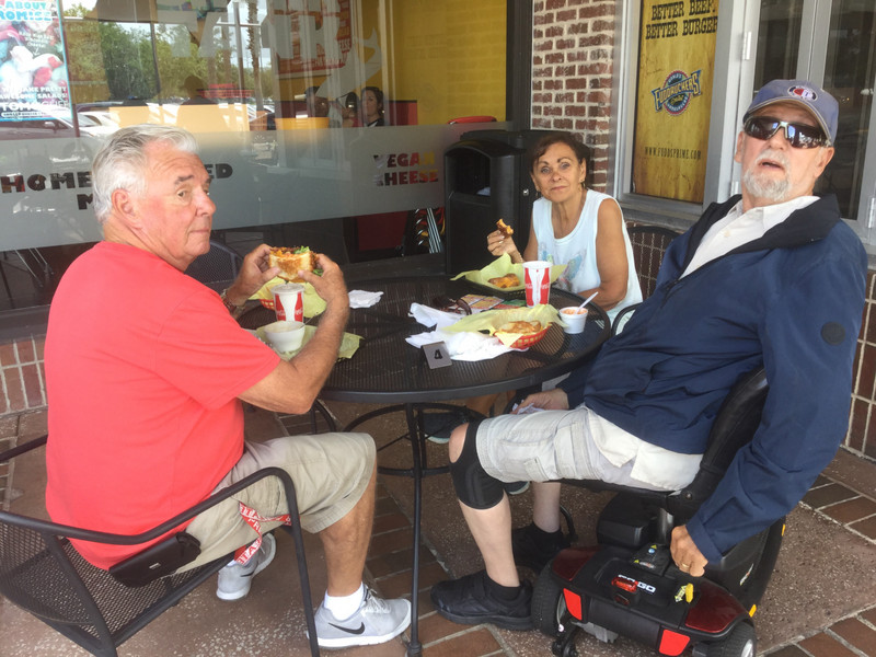 Dining outside of Tom & Chee