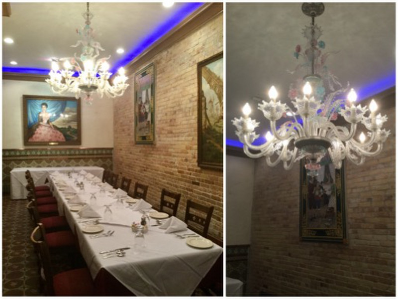 Another dining room with Italian Chandelier 