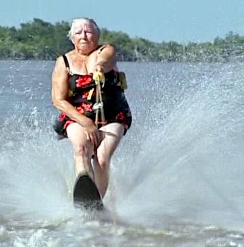 Nice old lady who water skied until she was 78
