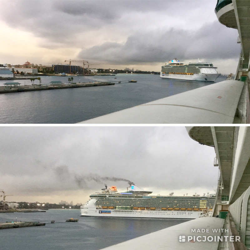 Approaching Cruise Ship Docking at Nassau 