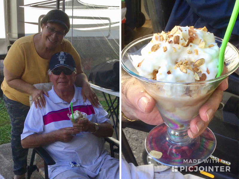 Melba made scrumptious sundaes for both of us! 