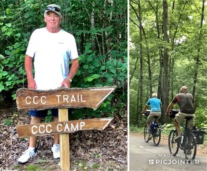 CCC camp & Cory. 2 bikers: paid .54 to ride 