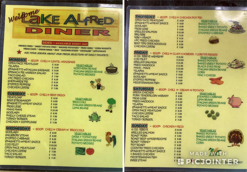Their menu for just the daily specials