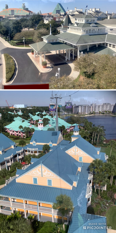 We rode over the Disney resorts