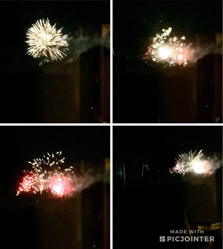 New Year’s Fireworks out our RV window