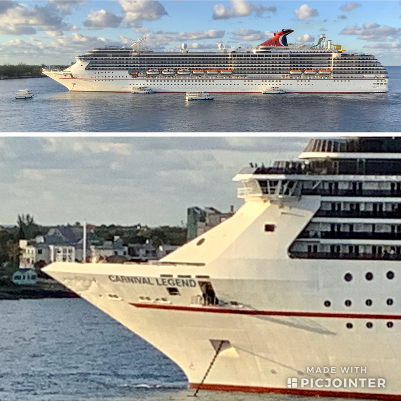 Carnival Legend ship with repaired front end