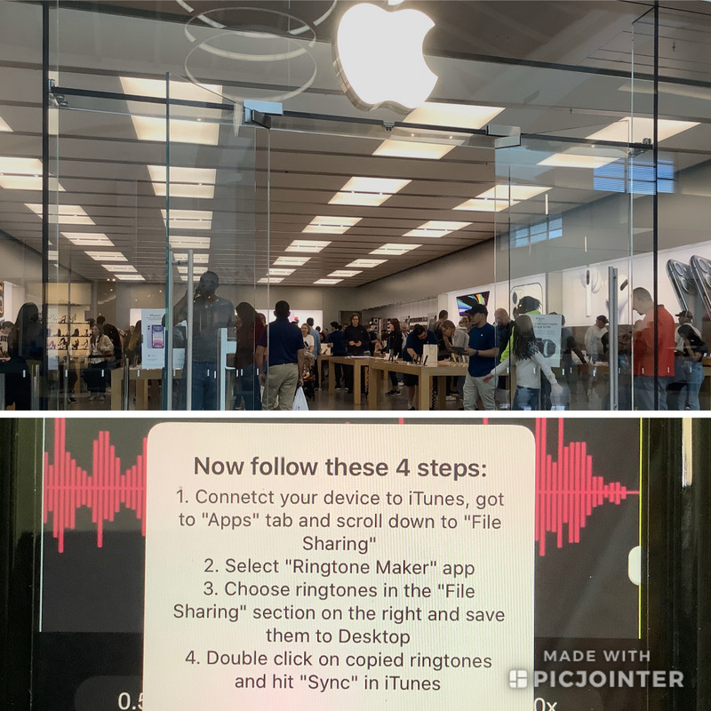 The Apple Store...changing ringtones