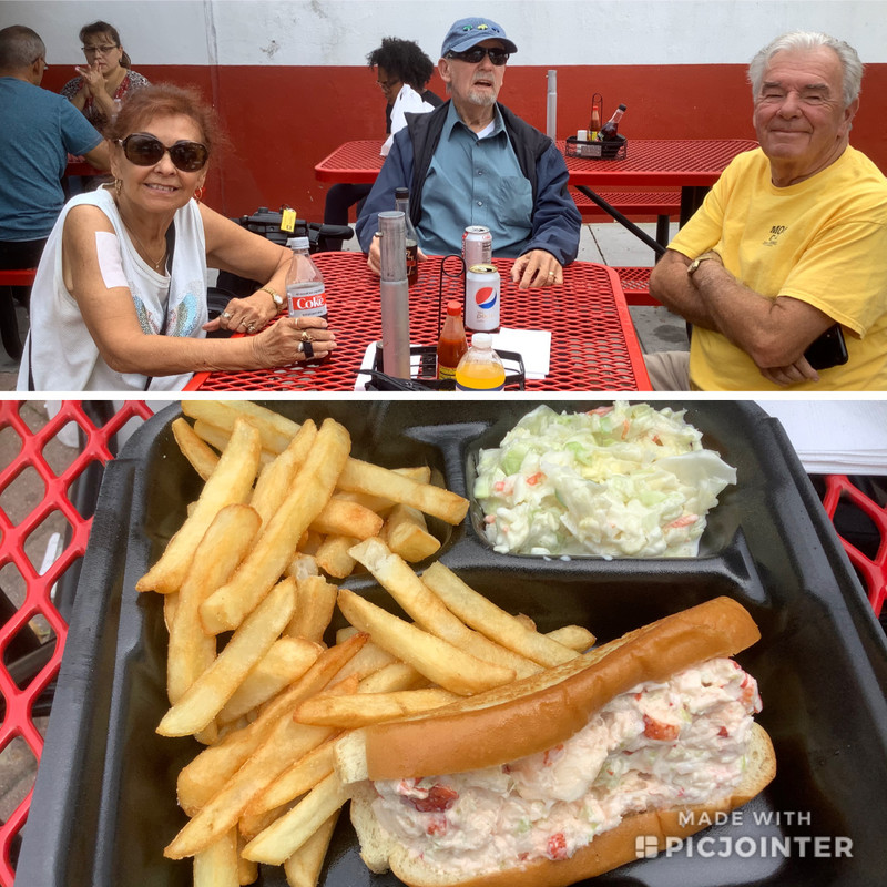 Dining at Bar Harbor-  Lobster roll