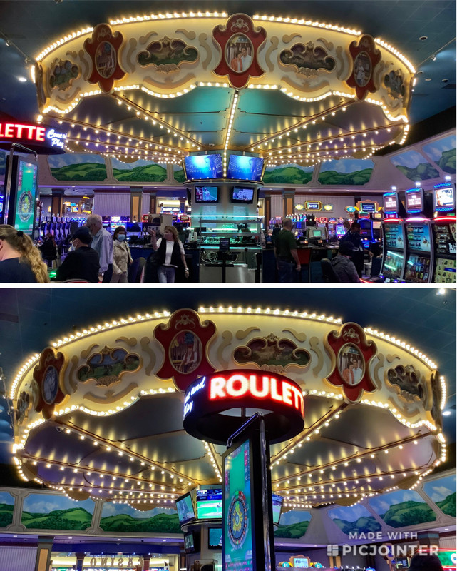 A carousel theme inside the casino