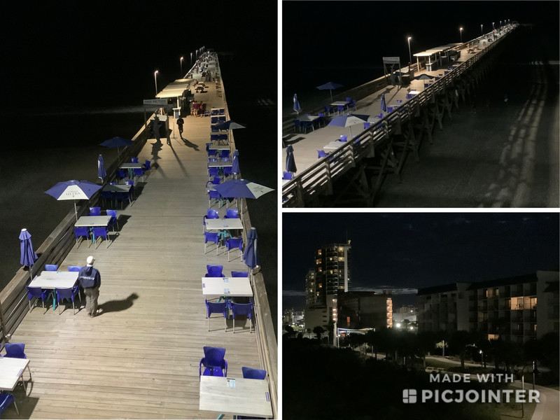 View of the pier from the restaurant in Myrtle Beach