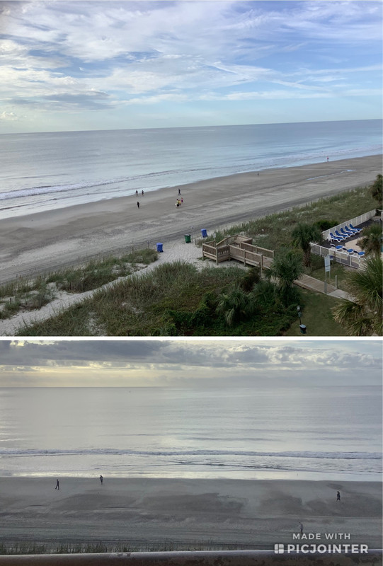 View from our balcony in the daytime. Myrtle Beach