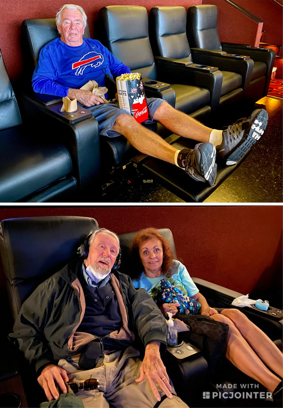 Enjoying the lounges at the movies