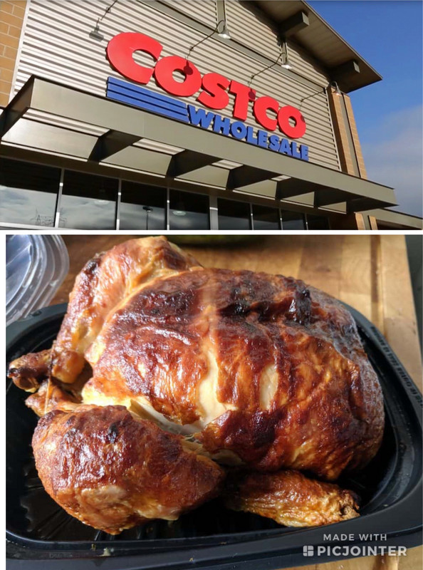Costco Wholesale  & big, plump rotisserie chicken
