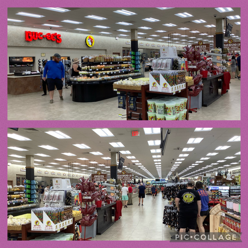 Inside Buc-ee’s - too many choices 