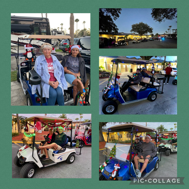 Christmas Golf Cart Parade at Tropical Palms