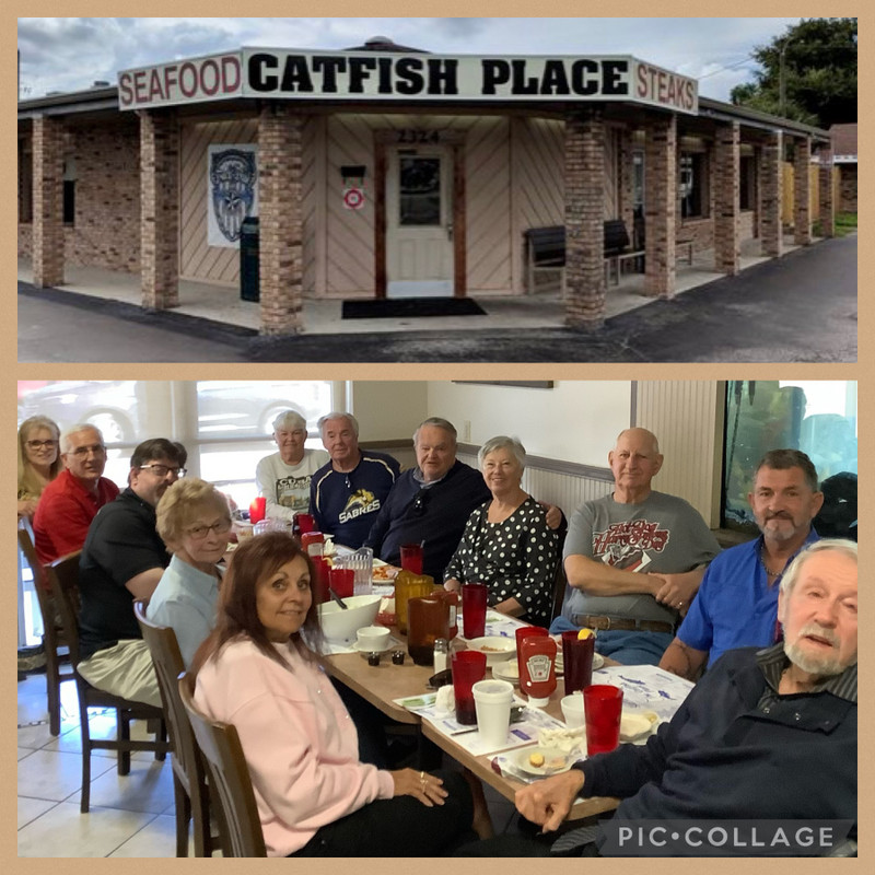 Friends together at the Catfish Place 