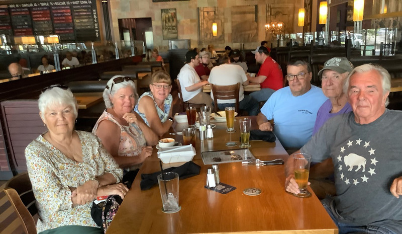 Eating at BJ’s with Jill, Carolyn, Bob and Bill 