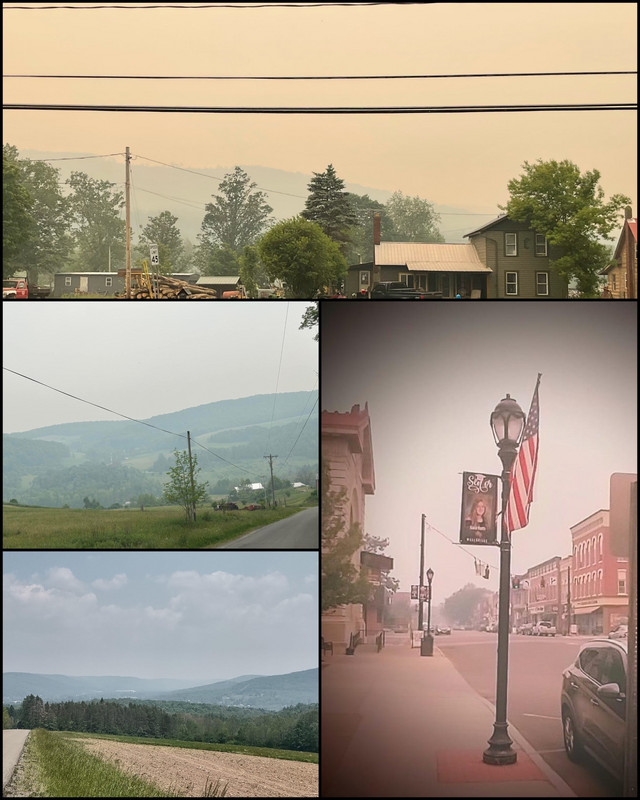 Smokey skies where we live from the Canadian fires