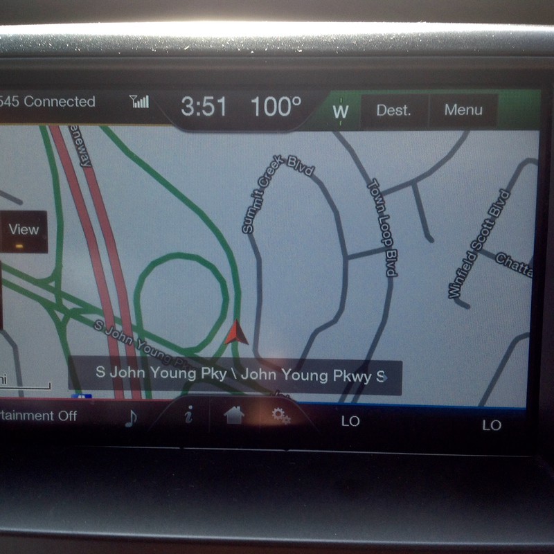 On our car GPS