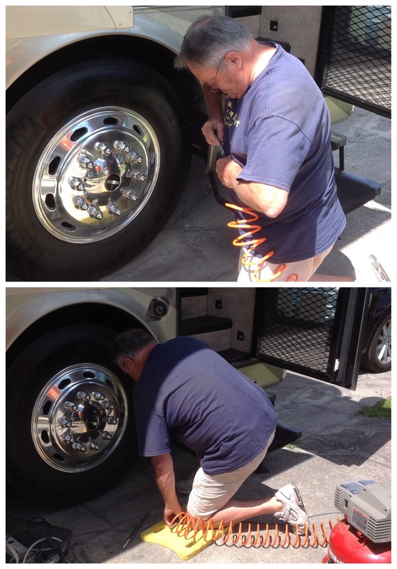 Dr. Dave Checks Our Tires