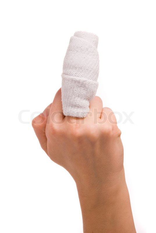 Badly cut finger 