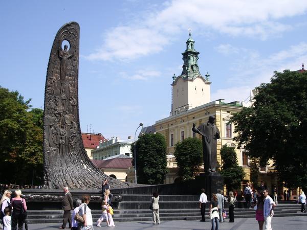 Monument in Central L'viv