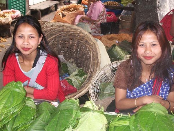 Beautiful Paan Leaf Sellers, Shillong