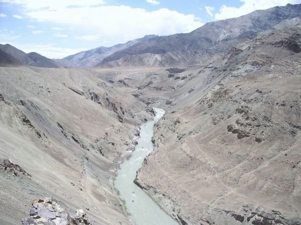 The Indus cutting through the Desert of Ladakh