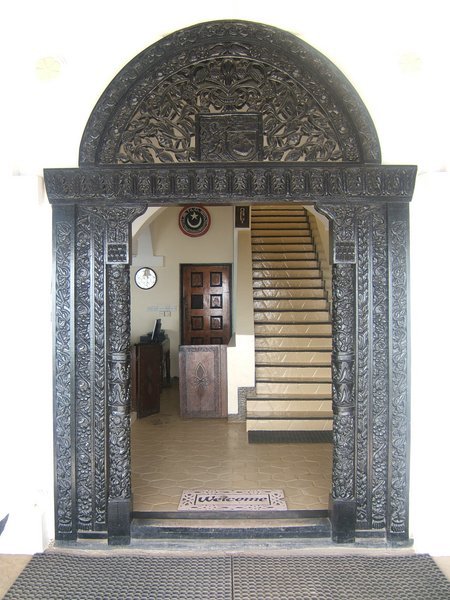 carved door in Lamu