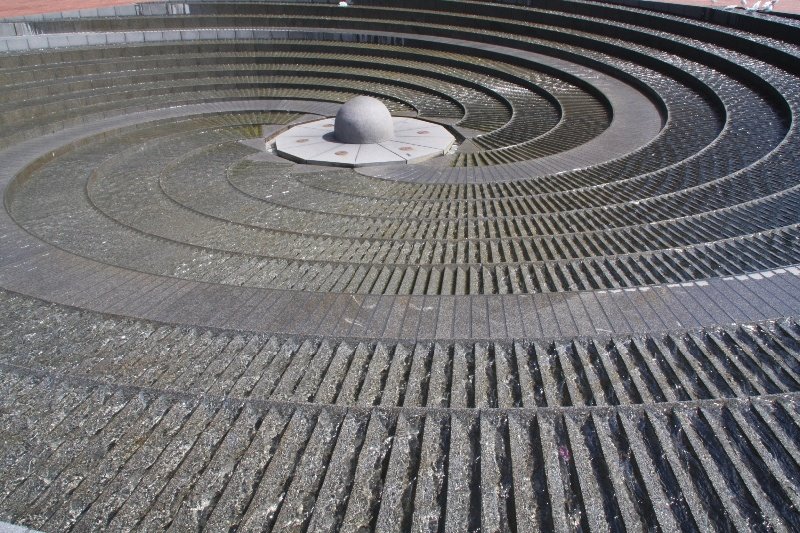 Swirly water feature, liked the design