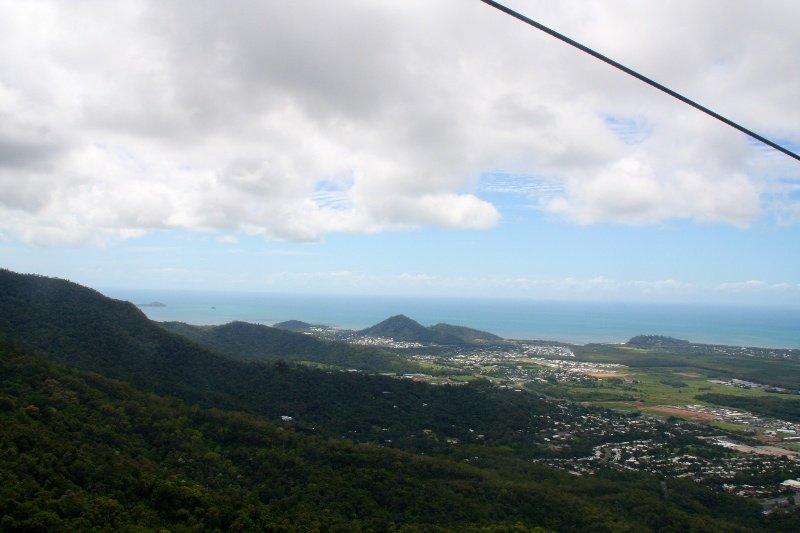 View from Skyrail looking out to Cairns
