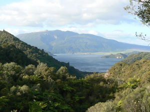 Lake Rotomahana and the Tarawera volcano
