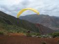 Joelle parasailing at Katepai mountain  near Voh