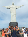 Me and the boys at Christ the Redeemer on top of Corcovado mountain
