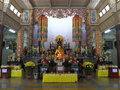 Main alter inside the Long Son Pagoda