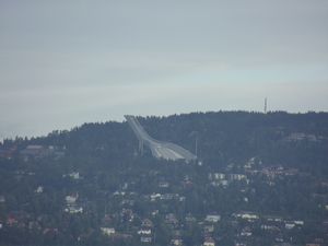 Olympic Ski Jump above Oslo