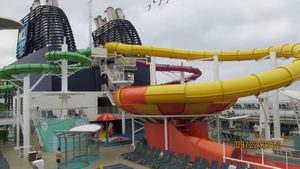 One of three waterslides on the Norwegian Epic