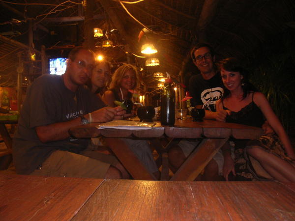 Celebratory drinks on Samba street after we qualified as open water scuba divers!