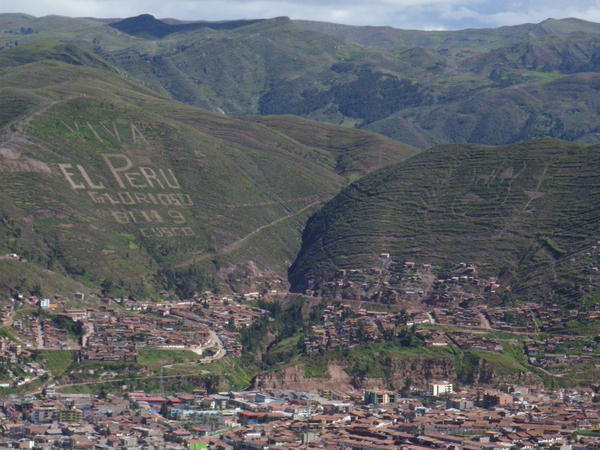 Looking down over Cusco.