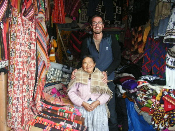 This little lady charmed us with her toothless laughter when we bought handmade tapestries from her.