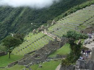 The ruins of Machu Picchu, what they think was the agricultural sector of the Inka citadel.