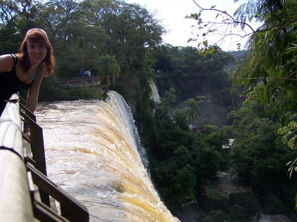 Overlooking a part of the falls