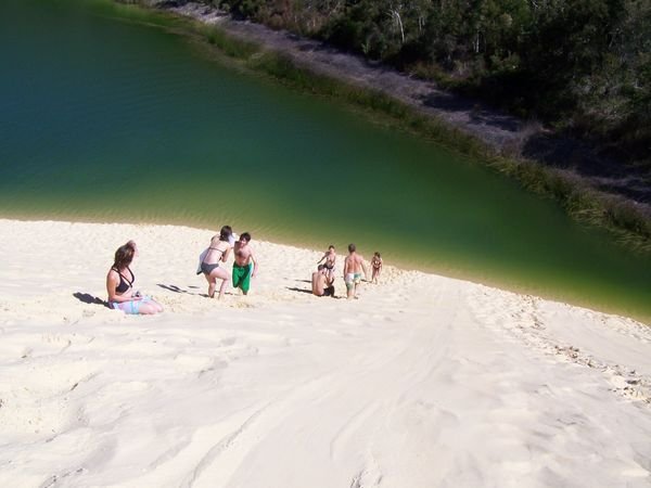 Sandboarding on Fraser Island