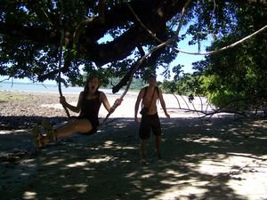 Vine swinging, a natural swing, Cape Trib