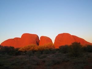 The Olgas at sunset