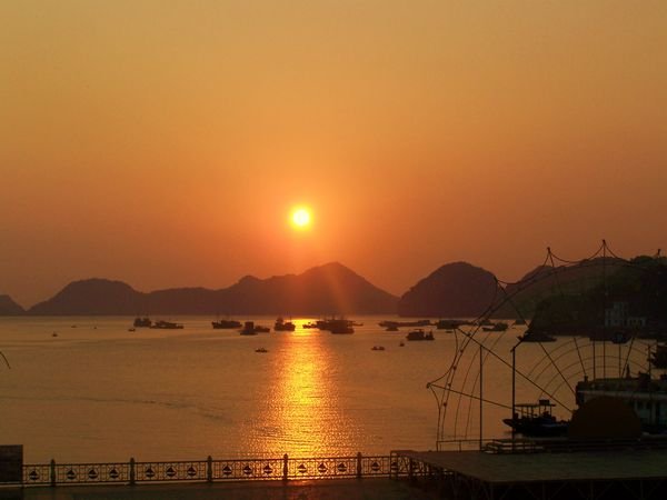 Sunset Cat Ba Island, Ha Long Bay