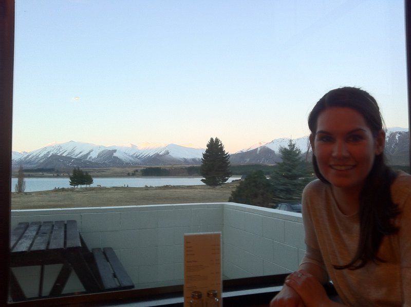 Out the window of Thai Tekapo...charming, friendly little place