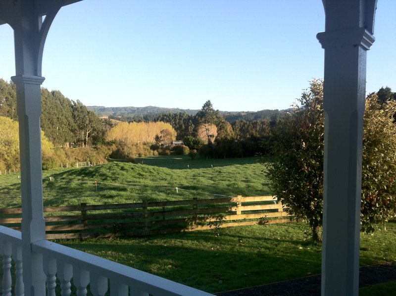 View from the farm porch in the morning