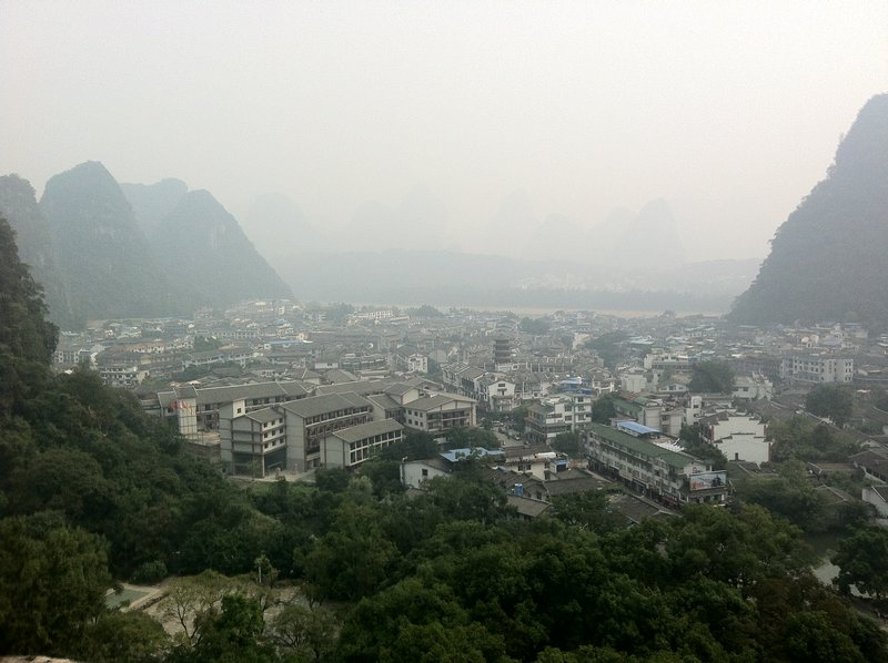 Yangshuo from the 'Man Hill' we climbed in the park